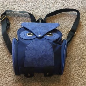 Navy Blue Owl Backpack